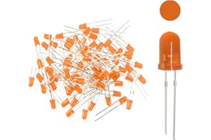 WOWOONE 200Pcs 3mm LED Light Emitting Diodes Assortment Kit Round Diffused Led Circuit Component Assorted Set for Arduino,Breadboard, PCB Electronic Circuit DIY, Raspberry Pi (Orange)