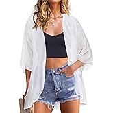 Women Kimono Cardigans Casual Summer Tops Cover up Open Front Floral Print Resort Wear