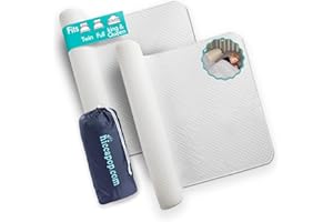 hiccapop [2-Pack Inflatable Bed Rail for Toddlers | Portable, Blow-up Bed Bumper for King, Queen, Full, with Non-Slip Machine-Washable Cover | Travel Bed Rail for Hotel, Grandma's, Vacation