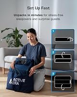 Active Era Premium Double Air Bed with Built-In Pump 195x137x36cm view 3
