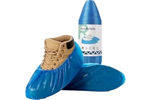 RUIDLA HALO Shoe Covers Disposable Non Slip - 70‑Pack Compact Tear‑Off Roll, Waterproof CPE Boot Covers,Disposable Shoe Covers, Shoe Booties for Indoor Use, Home Cleaning, Real Estate (One Size Fits Most)