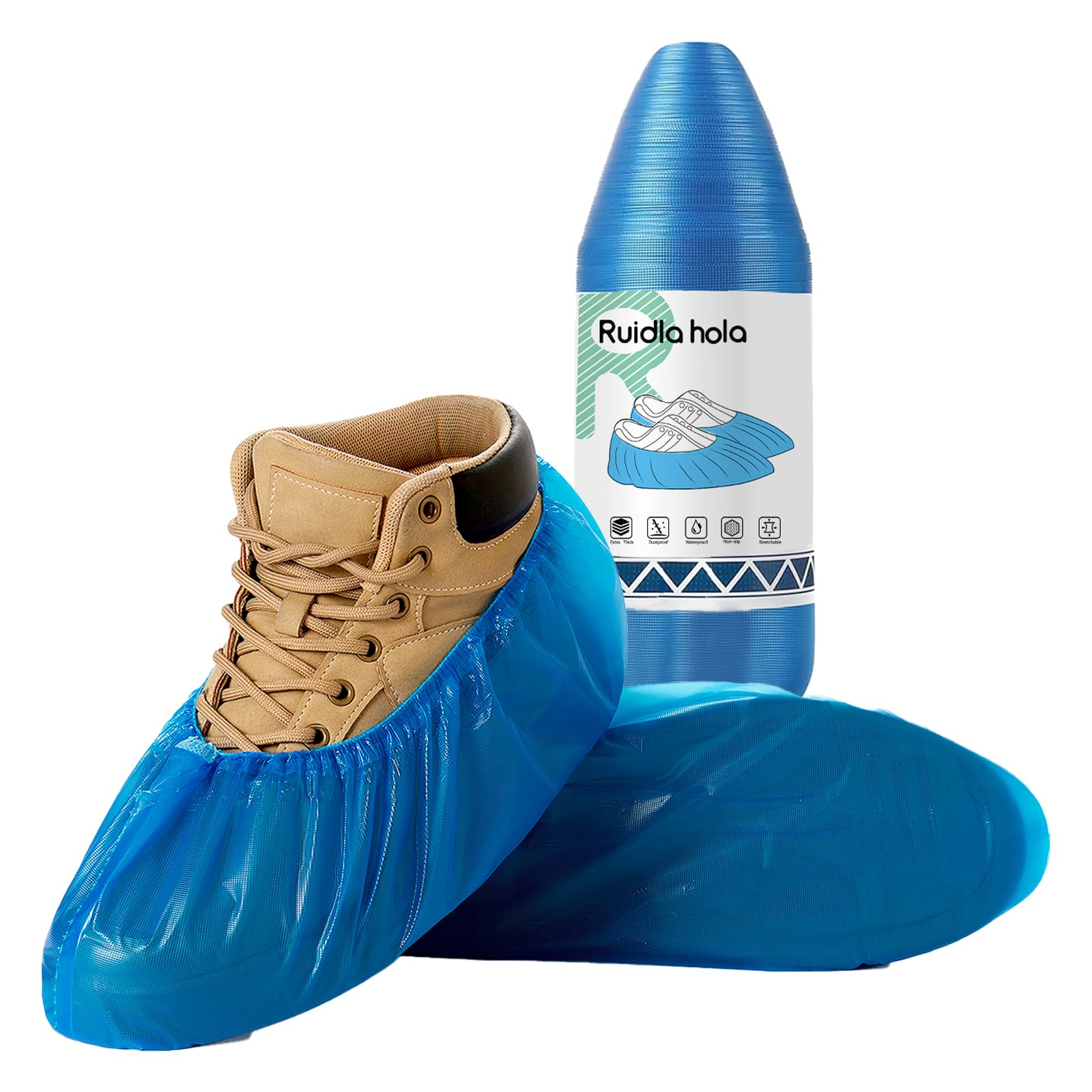 Photo 1 of Shoe Covers Disposable Non Slip - 70?Pack Compact Tear?Off Roll, Waterproof CPE Boot Covers,Disposable Shoe Covers, Shoe Booties for Indoor Use, Home Cleaning, Real Estate (One Size Fits Most)