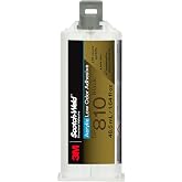 3M Scotch-Weld Low Odor Acrylic Adhesive DP810, Black, 48.5 mL Duo-Pak | 1 Each, Formulated to Bond Oily metals, Plastics, and Other Surfaces