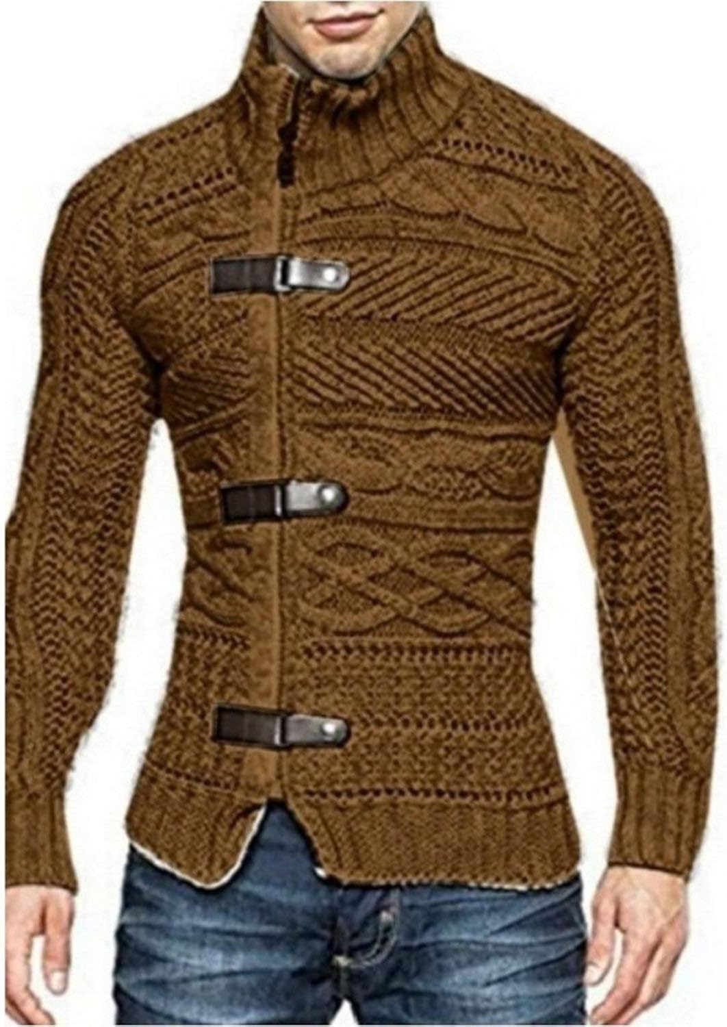 Herren Strickjacke Mit Reißverschluss - Wollmischung Cardigan Für Frühling & Herbst