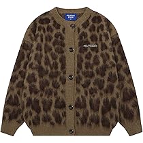 Aelfric Eden Leopard Print Cardigan Sweaters for Women