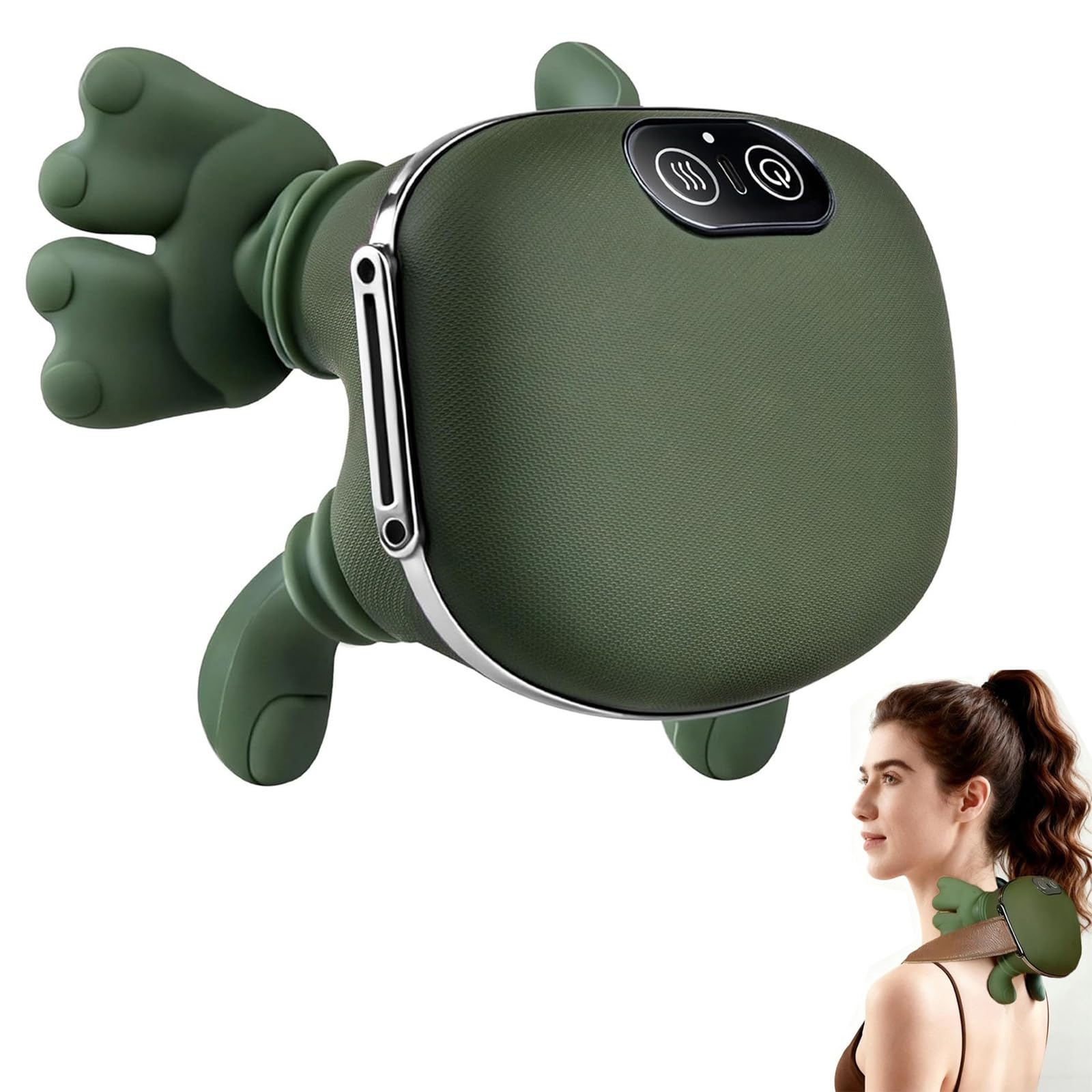 Photo 1 of DR.BUNORDLE Neck Massager with Finger Kneading, Deep Tissue Neck & Shoulder Massager, 4D Palm-Kneading Massage with Heat, Wearable Strap, Gentle Warmth for Stress & Tension Relief