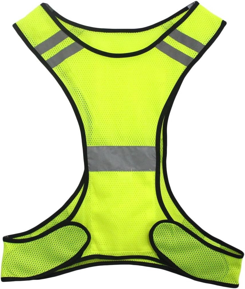 YUNYILAN Reflective Vest for Running or Cycling (Women and Men, with Pockets, Gear for Jogging, Biking, Walking) Adjustable Waist