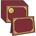 30 Packs Certificate Holders, Burgundy Certificate Covers, Diploma Holders, Certificate Folders with Gold Foil Border for Letter Size 8.5" x 11" Certificates, Diploma, Documents, Award Cover