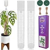 JEGU Self-Watering Moss Pole for Monstera Plant Support, 18.8 Inch Stackable Plastic Moss Pole for Climbing Plants. (2PACK-La
