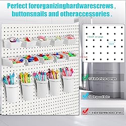 Yookeer 20 Pcs Pegboard Bins and Cups with Hooks