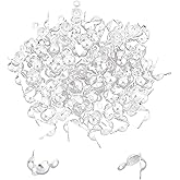 UNICRAFTALE About 100pcs Silver Bead Tips Stainless Steel Calotte Ends 3.5mm Dia Open Clamshell Knot Covers Fold-Over Bead Tips 1.5mm Small Hole End Caps for Knots Crimp Findings