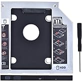 Bfenown Universal 9.5mm SATA to SATA 2nd SSD HDD Hard Drive Caddy Adapter Tray Enclosures for DELL HP Lenovo ThinkPad ACER Ga