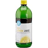 Amazon Brand - Happy Belly 100% Lemon Juice, Bottle, 32 fl oz (Pack of 1)