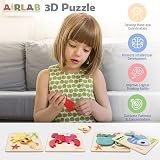 Airlab Wooden Ocean Puzzles 4 Pack Toddler Education Travel Toys 1 2 3 Years view 8