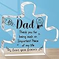 Fathers Day Unique Gift for Dad from Daughter Son Acrylic Puzzle Plaque Decorations Heartwarming Gifts for Dad Unique Persona