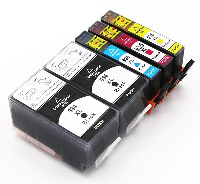 5 Druckerpatronen mit Chip kompatibel für HP 934 XL/935 XL Set HP Officejet Pro 6830 6820 6230 6835 6836 6220 6800 Serie 6825