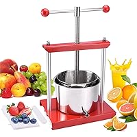 PNKKODW Fruit Press,Cheese Making Press Tincture Herbal Honey Manual Press,3L Apple Cider Wine Press Food Press,Handmade…