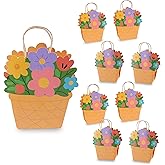 Cheerland Flower Paper Bags Tea Party Favor Bag Floral Goodie Bags for Tea Party Baby Shower Girls’ Birthday Wildflower Gift Bag with Handles Flower Party Decorations Garden Party Supplies 8 Pcs