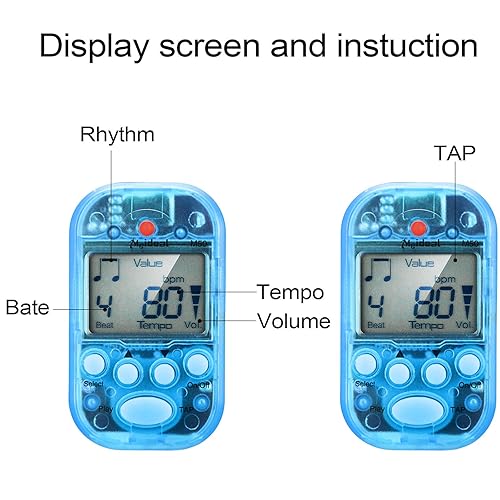 Métronome Numérique Mini Portable M50 - Clip, Écran LCD, Fonction Tap Tempo - 30 à 280 BPM - Pour Tous Instruments