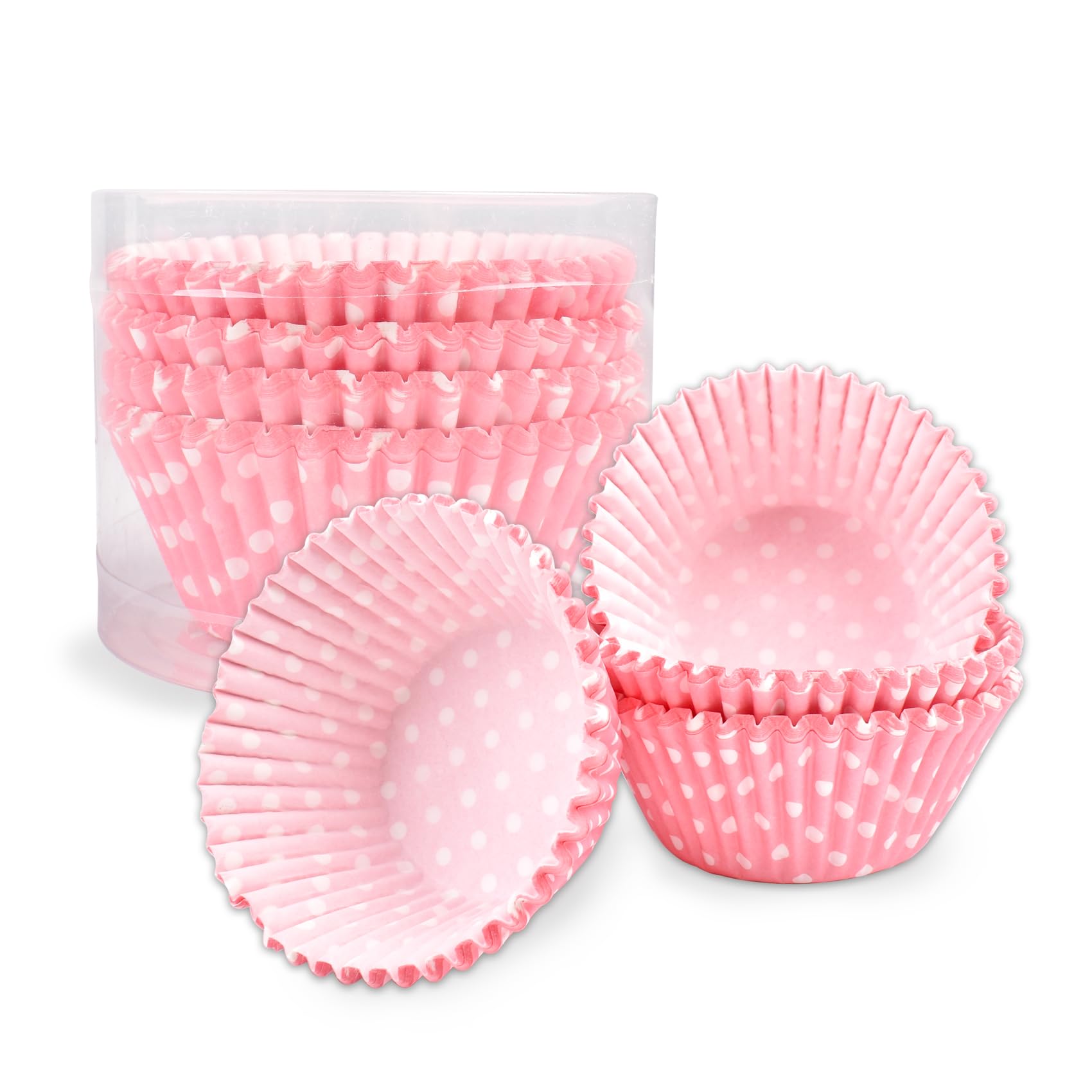 Photo 1 of Cupcake Liners for Baking, 100PCS Muffin Liners, Standard Paper Baking Cups, Cupcake Wrappers Non Stick, Greaseproof Cup Cake Paper Cup for Wedding Birthday Party (Polka Dots)