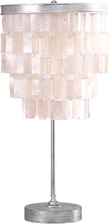 vintage capiz shell table lamp