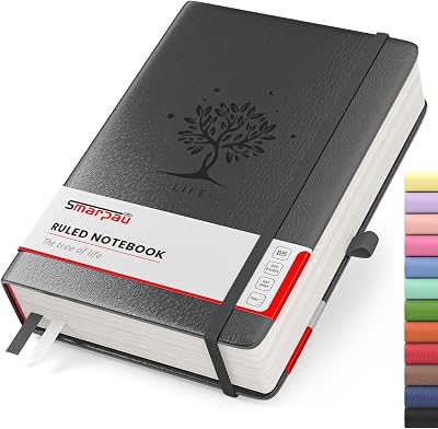 Smarpau Thick B5 Lined Notebook 320 Pages Hardback Leather Journal 100gsm