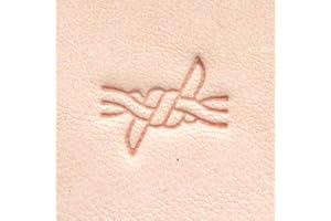 STECKSSTORE Barbed Wire Rope 2 Point Leather Stamp BW2 1/2" Long (12.7 cm)