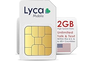 Lyca Mobile $19 90 Day Plan U.S.A. SIM Card with Unlimited Data & International Talk & Text to 85+ Countries 2GB High-Speed 4G LTE/5G Data JZN Market