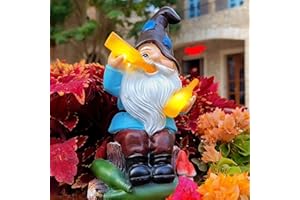DKJOCKY Gifts for Men,Funny Garden Gnomes Outdoor Decorations for Yard, Solar Drunk Gnomes Drinking Beer, Unique Birthday Gifts for Women, Presents for Mom