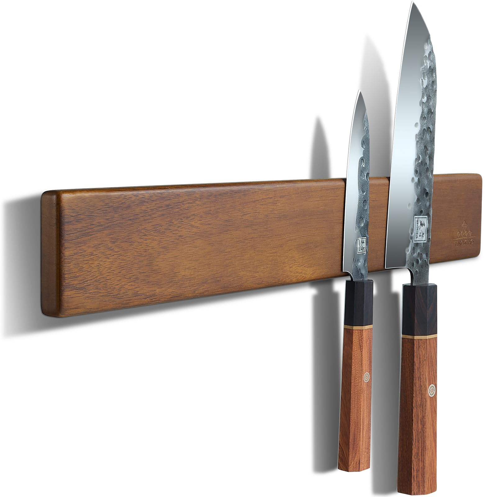 Photo 1 of Magnetic Knife Strips, Magnetic Knife Holder for Wall 16 Inch, Acacia Wood Knife Magnetic Strip Use as Knife Bar, Knife Holder for Kitchen Utensil Organizer, Without hooks
