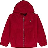 Tommy Hilfiger girls Long Sleeve Minky Sherpa Full Zip Hoodie Sweatshirt With Front Pockets