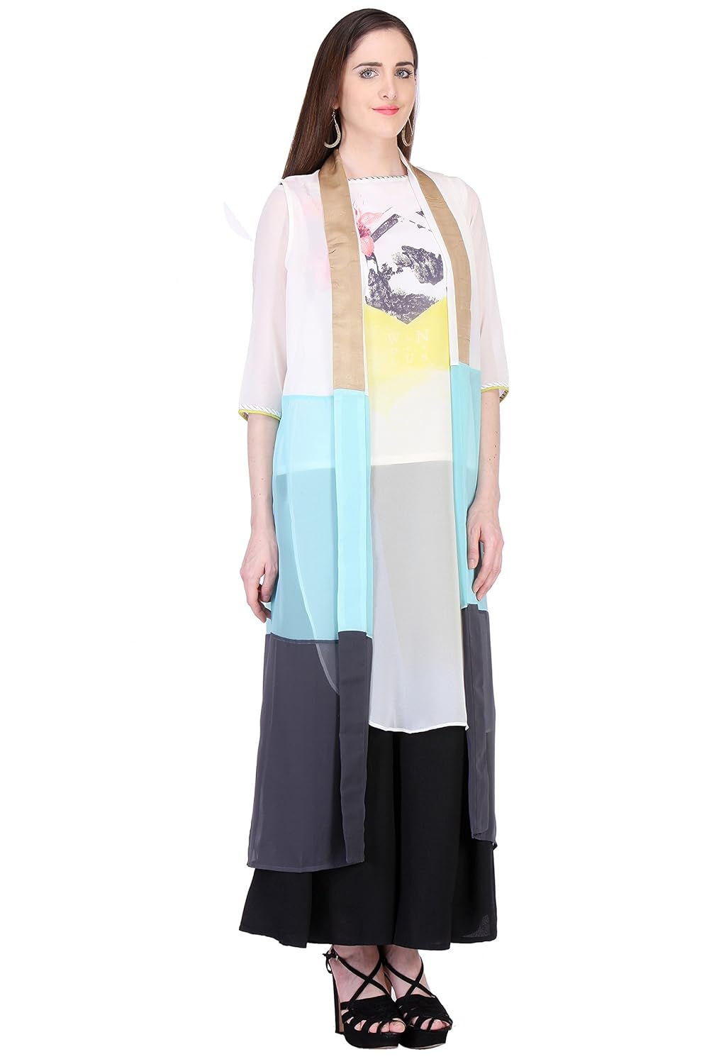 w for woman women's cape gilet (16au32520-65110_white_12)