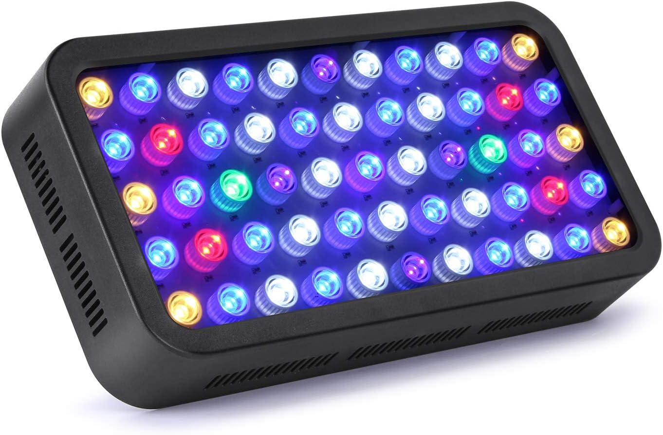 Roleadro LED Aquarium Light, Dimmable Coral Reef Led Light 165W for Fish Tank, Full