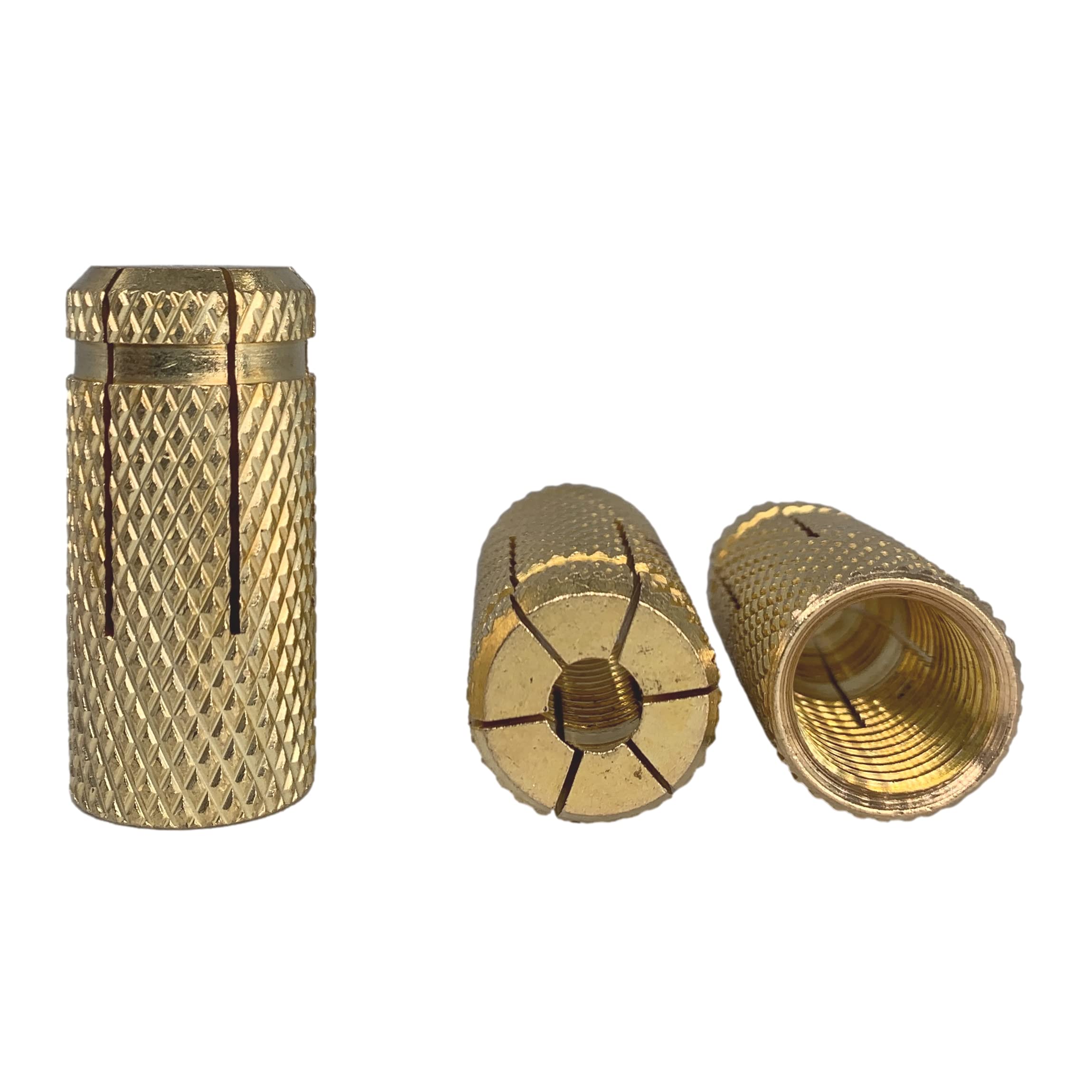 (Pack of 4 pcs) Brass Drop In Anchors M16 x 42 mm, Expansion Bolt Sleeve, Concrete Masonry Brick Anchor, Expansion Dowels (4, M16 x 42 mm)