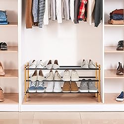STORAGE MANIAC Expandable Shoe Rack, 16 Pairs
