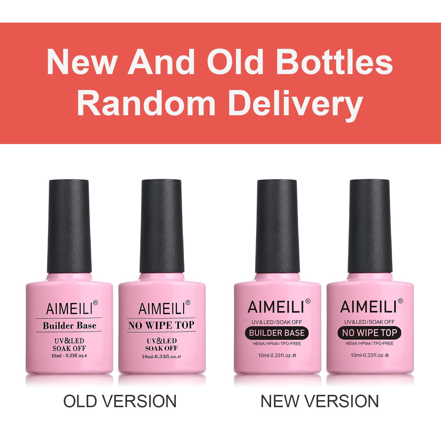 AIMEILI 5 in 1 Builder Base Hema Free Clear Builder Nail Gel for Nails Extension and No Wipe Top Set Soak Off U V LED Cruelty Free Vegan Gel Nail Lacquer - Image 6