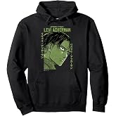 Attack on Titan Levi Ackerman Japanese Manga Face Portrait Pullover Hoodie