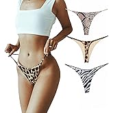 SAKVILSEC Women Underpants Seamless Thong Temptation Underwear High Waist G-String