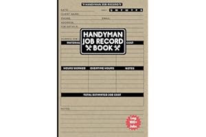 Handyman Job Record Book: Small Business Client Service Tracker & Estimating Log Book for Self Employed Tradesmen, Builders &