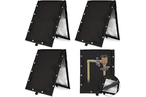 GKOKG 4 Pack Backflow Preventer Insulation Cover - 5 Layers of Backflow Preventer Cover, Irrigation Sprinkler Valve Cover, Water Well Pump Covers, Backflow for Winter Freeze Protection,16"x21"
