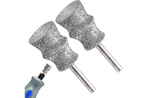 KITGUARD Diamond Dremel Dog Nail Grinder Bits for Rotary Tool-1/8'' Dremel Dog Nail Grinder Attachment-Pet Nail Grinder Bit Work for Animals Nail Care 2-Pack (Large B)