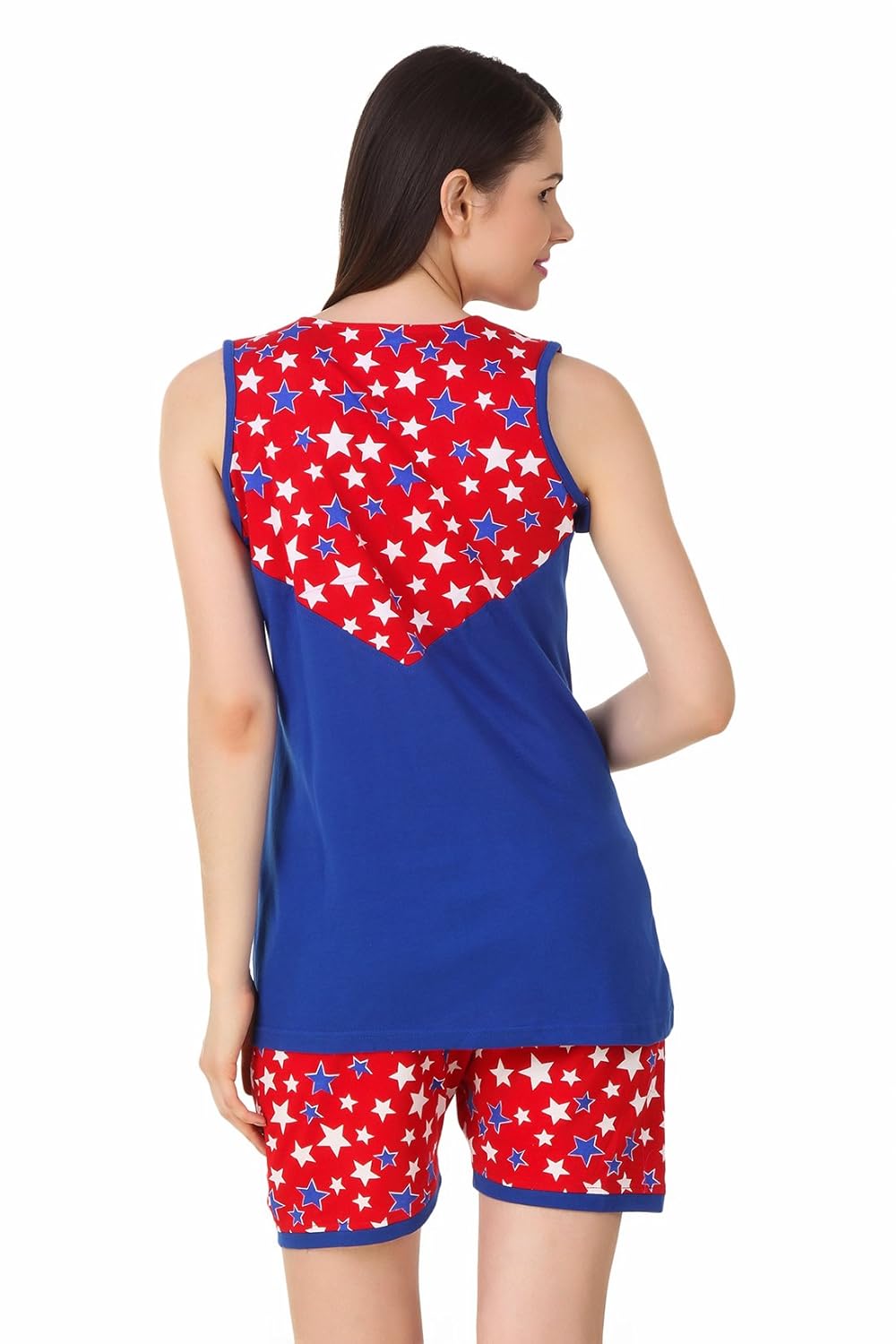 fasense women cotton nightwerar nightsuit, top & shots set dp192