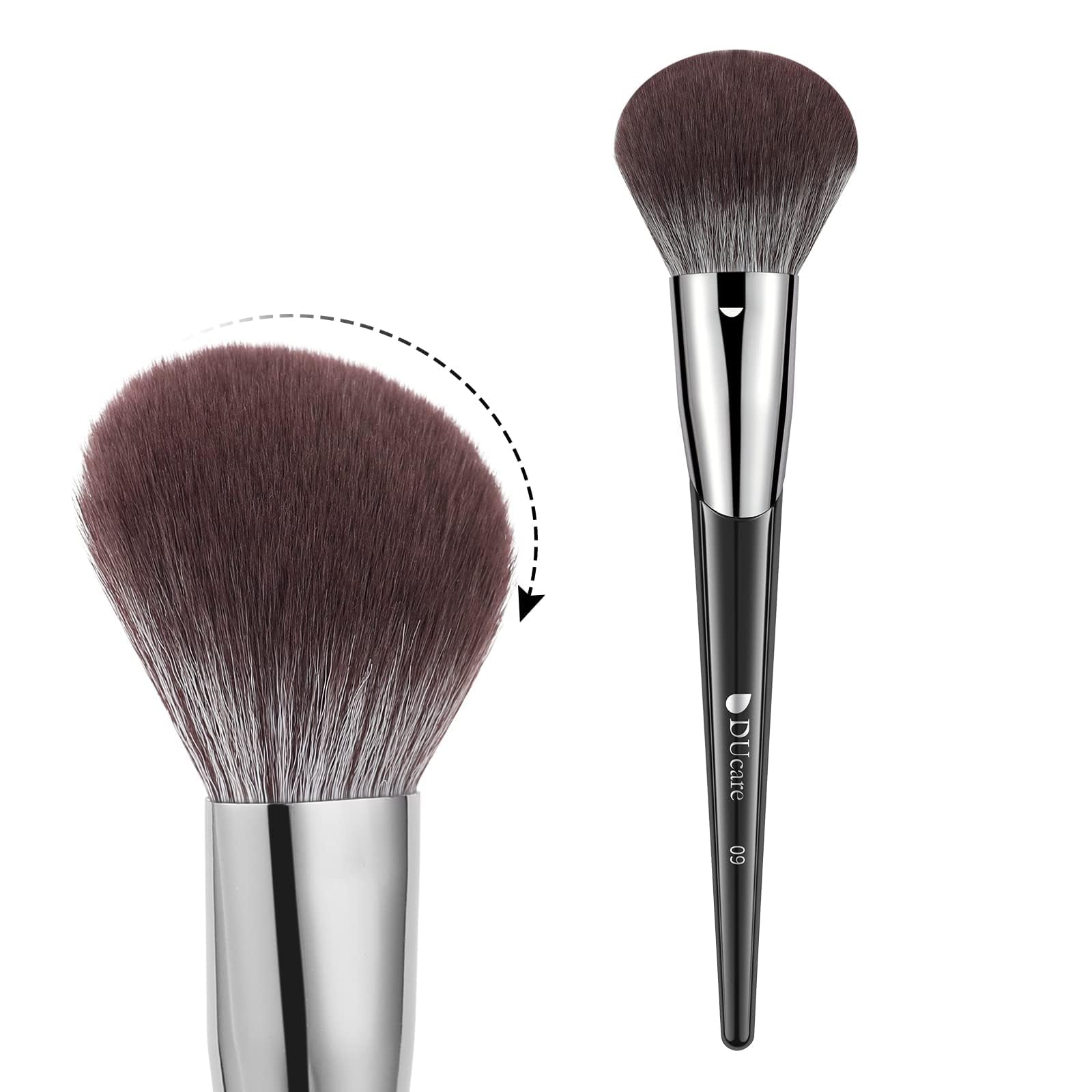Photo 1 of DUcare Powder Brush for Loose Powder - Fluffy Makeup Brushes with Soft Synthetic Bristles for Setting Powder/Blush/Highlighter, Large Face Makeup Brush for Flawless Application