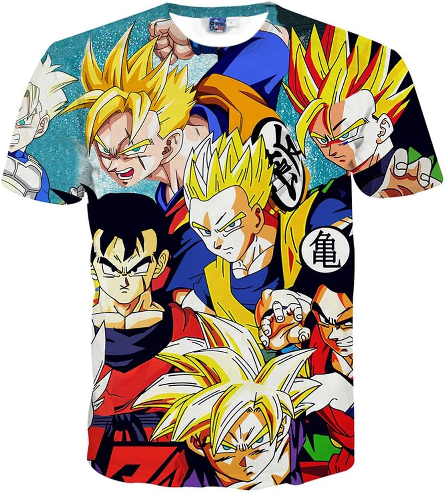 Nemolemon Fashion 3D Print Goku Cartoon Long Sleeve Hoodies Sweatshirt Top