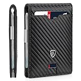 RUNBOX Mens Slim Wallet with Money Clip RFID