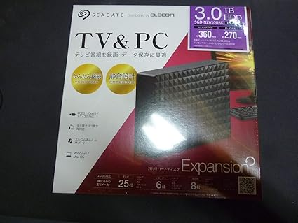 Amazon Sgd Nz030ubk ブラック 外付けhdd 3tb Usb3 1 Gen1 3 0 2 エレコム 外付ハードディスクドライブ 通販