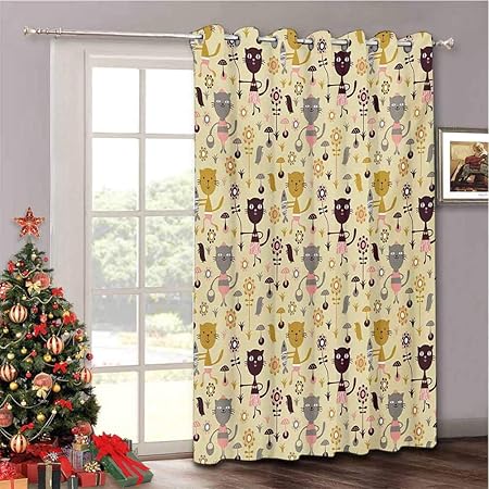 Cortinas aisladas para puerta corredera de gato, animales felinos que