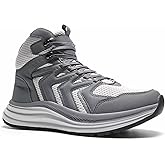 Men's Orthopedic Mid Trekking Hiking Boots: Comfortable Plantar Fasciitis Ankle Support Work Walking Running Shoes, Orthotic Cushion Sport Gym Cross Training Trail Sneakers for Foot Heel Pain Relief