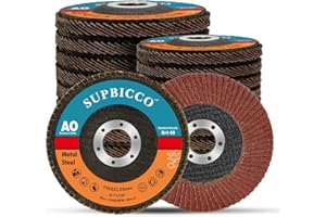SUPBICCO 20 Pack 40 Grit Flap Discs 4 1/2 for Angle Grinder, Type 29 Abrasives Sanding Flapper Disc, Aluminum Oxide Grinding Wheel