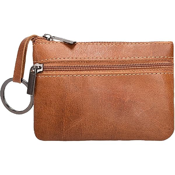 Merbaa Hand-Tooled Cowhide Leather Keychain - Western Design Key Ring